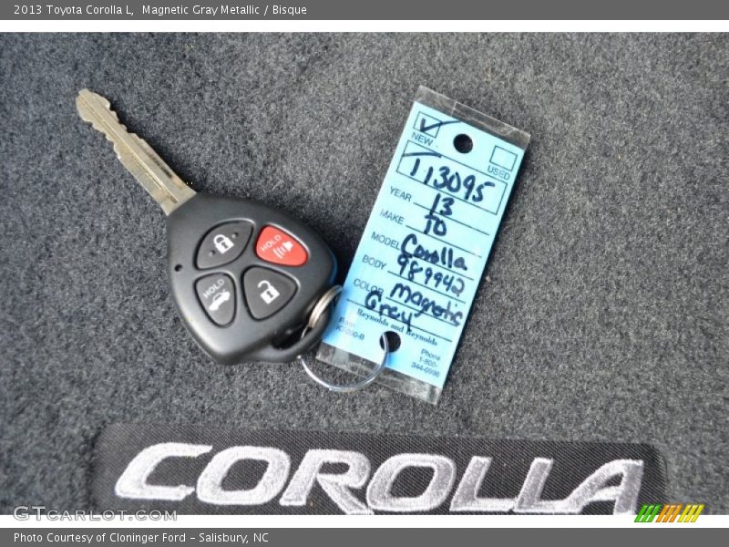 Magnetic Gray Metallic / Bisque 2013 Toyota Corolla L