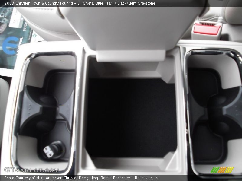 Crystal Blue Pearl / Black/Light Graystone 2013 Chrysler Town & Country Touring - L