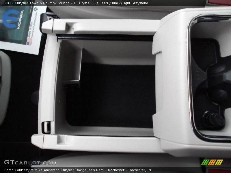 Crystal Blue Pearl / Black/Light Graystone 2013 Chrysler Town & Country Touring - L