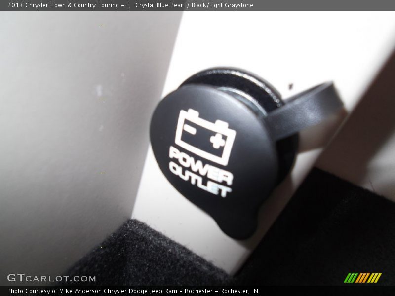 Crystal Blue Pearl / Black/Light Graystone 2013 Chrysler Town & Country Touring - L