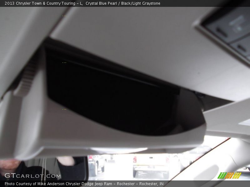 Crystal Blue Pearl / Black/Light Graystone 2013 Chrysler Town & Country Touring - L
