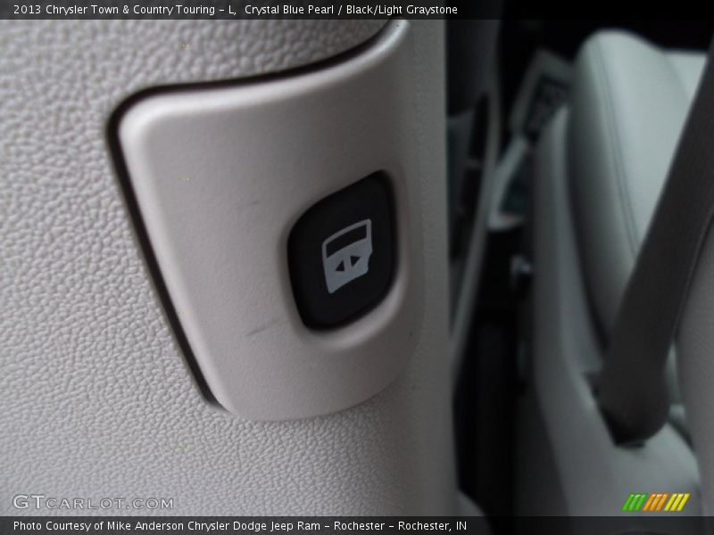 Crystal Blue Pearl / Black/Light Graystone 2013 Chrysler Town & Country Touring - L