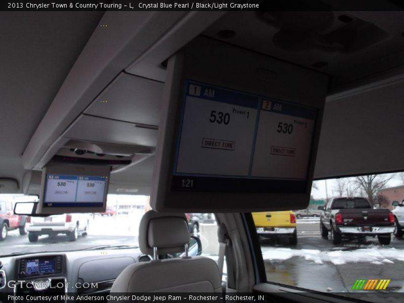 Crystal Blue Pearl / Black/Light Graystone 2013 Chrysler Town & Country Touring - L
