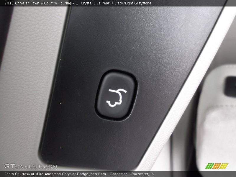 Crystal Blue Pearl / Black/Light Graystone 2013 Chrysler Town & Country Touring - L