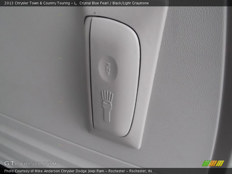 Crystal Blue Pearl / Black/Light Graystone 2013 Chrysler Town & Country Touring - L