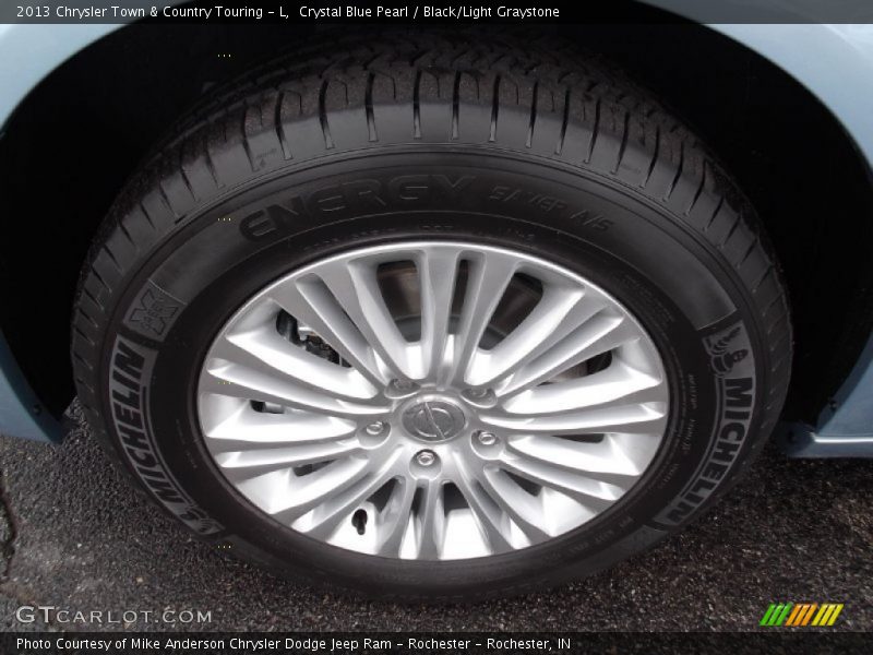 Crystal Blue Pearl / Black/Light Graystone 2013 Chrysler Town & Country Touring - L