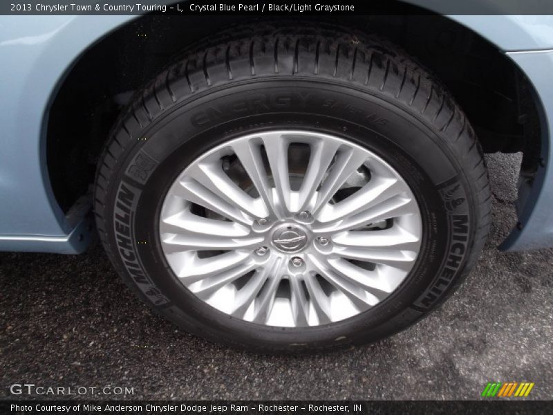 Crystal Blue Pearl / Black/Light Graystone 2013 Chrysler Town & Country Touring - L