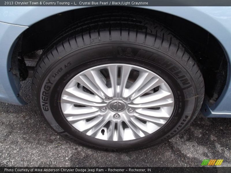 Crystal Blue Pearl / Black/Light Graystone 2013 Chrysler Town & Country Touring - L