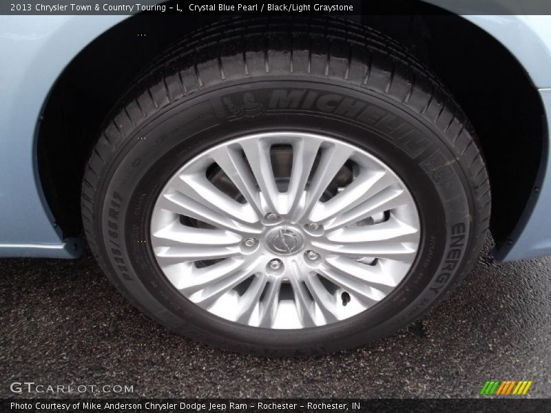 Crystal Blue Pearl / Black/Light Graystone 2013 Chrysler Town & Country Touring - L