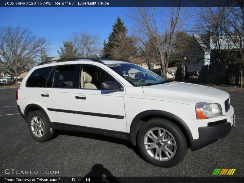 Ice White / Taupe/Light Taupe 2005 Volvo XC90 T6 AWD