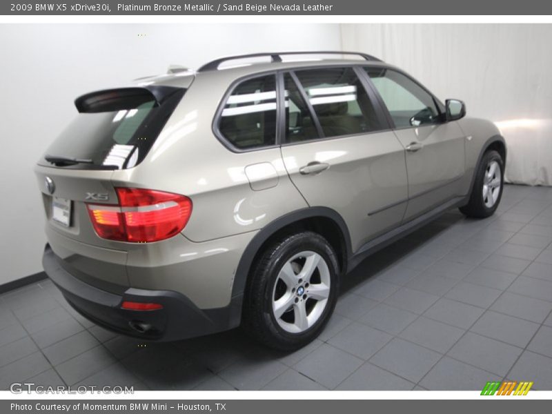 Platinum Bronze Metallic / Sand Beige Nevada Leather 2009 BMW X5 xDrive30i