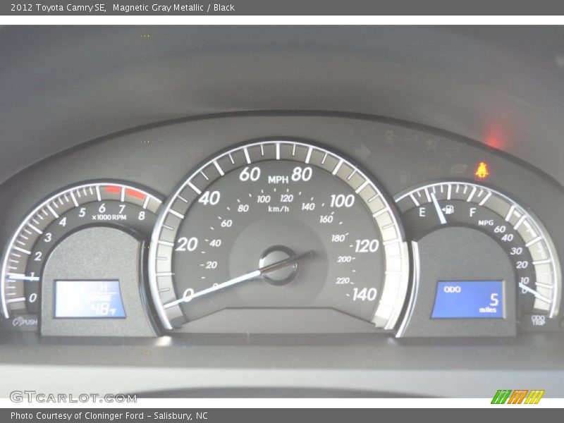 Magnetic Gray Metallic / Black 2012 Toyota Camry SE