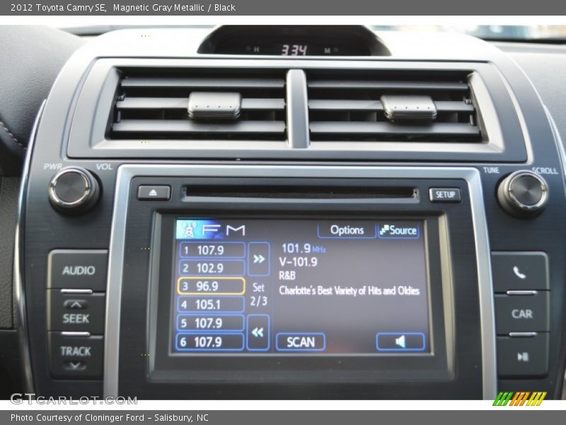 Magnetic Gray Metallic / Black 2012 Toyota Camry SE