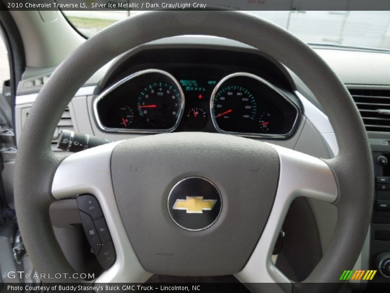 Silver Ice Metallic / Dark Gray/Light Gray 2010 Chevrolet Traverse LS