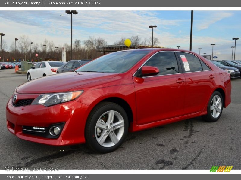Barcelona Red Metallic / Black 2012 Toyota Camry SE
