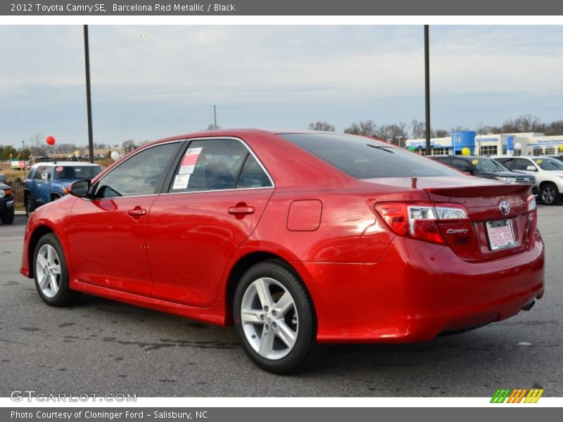 Barcelona Red Metallic / Black 2012 Toyota Camry SE