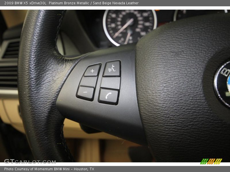 Platinum Bronze Metallic / Sand Beige Nevada Leather 2009 BMW X5 xDrive30i