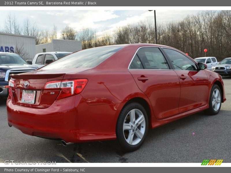 Barcelona Red Metallic / Black 2012 Toyota Camry SE