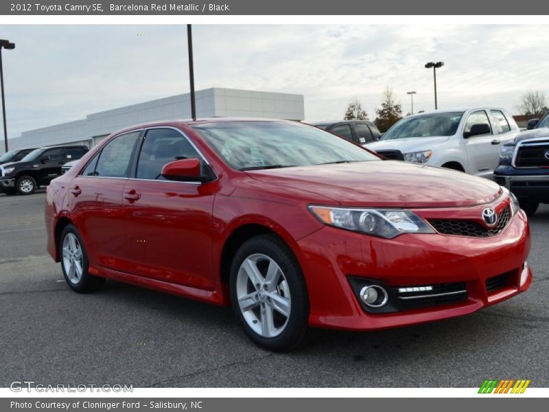 Barcelona Red Metallic / Black 2012 Toyota Camry SE