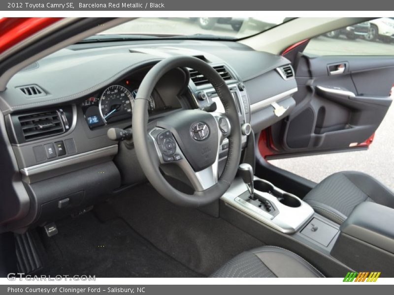 Barcelona Red Metallic / Black 2012 Toyota Camry SE