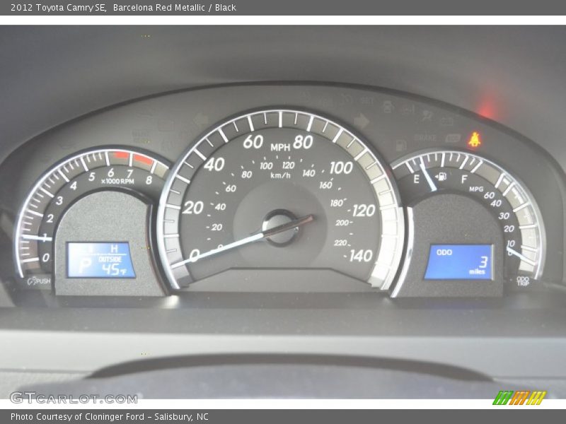 Barcelona Red Metallic / Black 2012 Toyota Camry SE