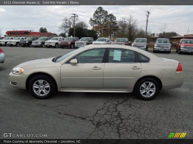 Gold Mist Metallic / Ebony 2012 Chevrolet Impala LS