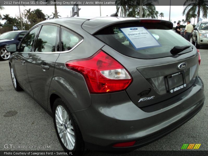 Sterling Grey Metallic / Arctic White Leather 2012 Ford Focus SEL 5-Door