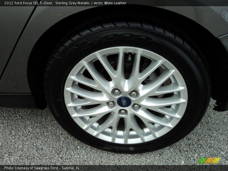 Sterling Grey Metallic / Arctic White Leather 2012 Ford Focus SEL 5-Door