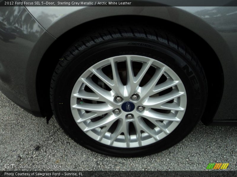 Sterling Grey Metallic / Arctic White Leather 2012 Ford Focus SEL 5-Door
