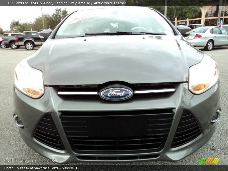 Sterling Grey Metallic / Arctic White Leather 2012 Ford Focus SEL 5-Door
