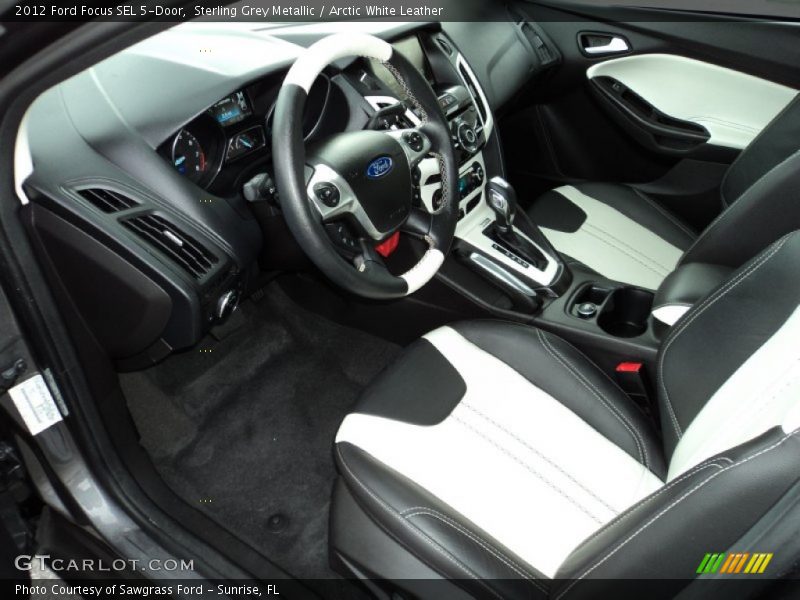 Arctic White Leather Interior - 2012 Focus SEL 5-Door 