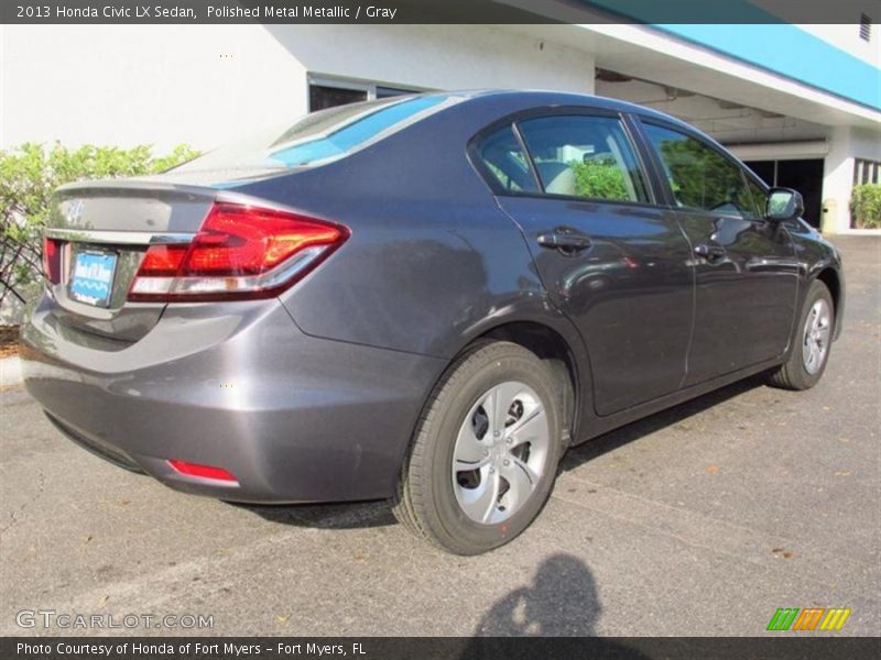 Polished Metal Metallic / Gray 2013 Honda Civic LX Sedan