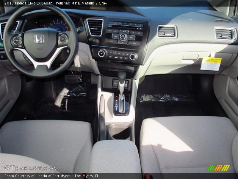 Polished Metal Metallic / Gray 2013 Honda Civic LX Sedan