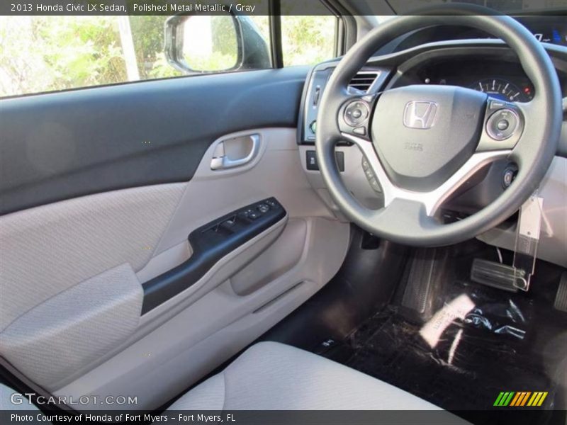 Polished Metal Metallic / Gray 2013 Honda Civic LX Sedan
