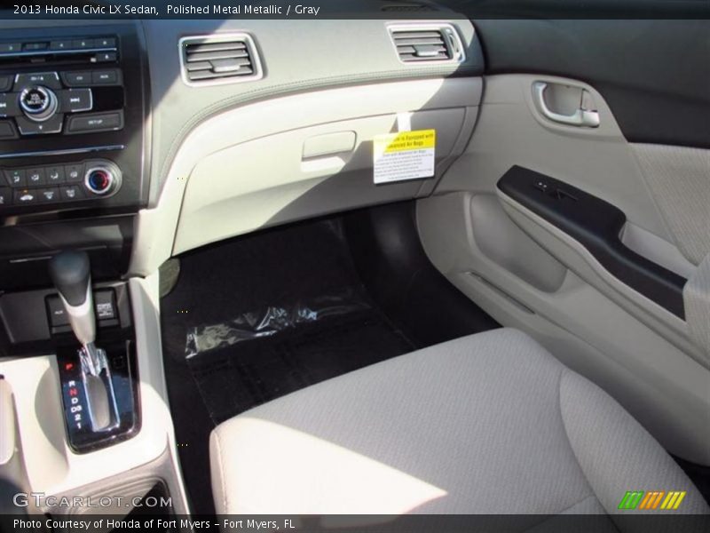 Polished Metal Metallic / Gray 2013 Honda Civic LX Sedan