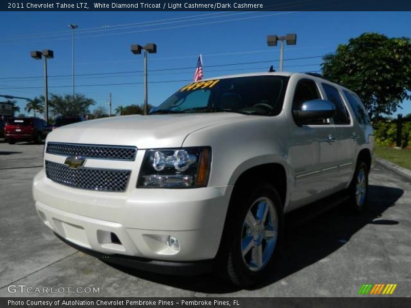 White Diamond Tricoat / Light Cashmere/Dark Cashmere 2011 Chevrolet Tahoe LTZ