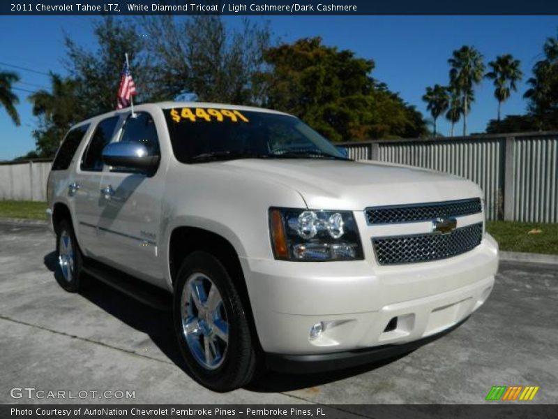 White Diamond Tricoat / Light Cashmere/Dark Cashmere 2011 Chevrolet Tahoe LTZ