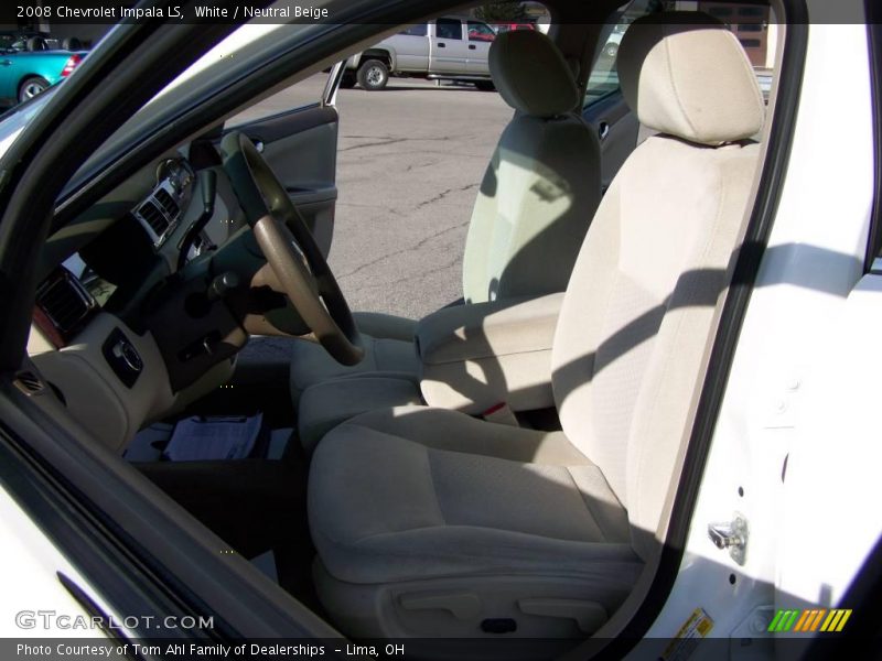 White / Neutral Beige 2008 Chevrolet Impala LS