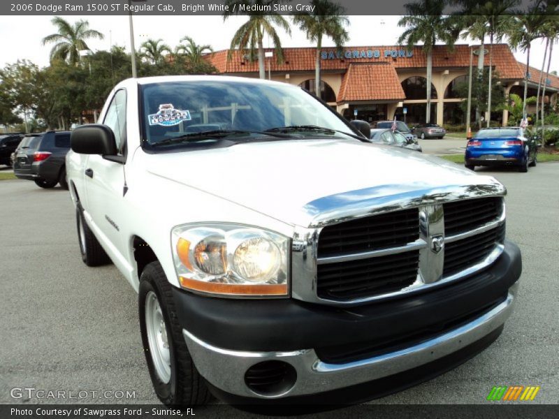 Bright White / Medium Slate Gray 2006 Dodge Ram 1500 ST Regular Cab