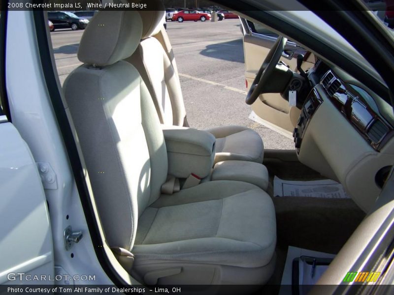 White / Neutral Beige 2008 Chevrolet Impala LS