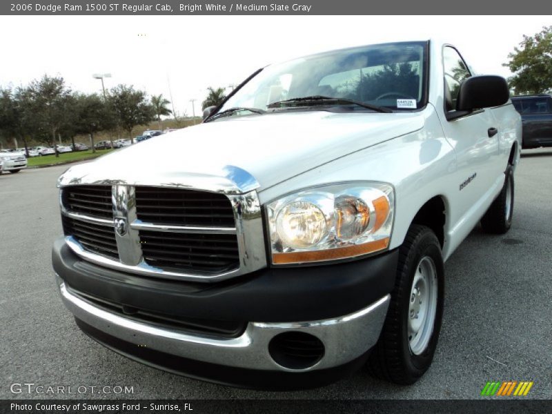 Bright White / Medium Slate Gray 2006 Dodge Ram 1500 ST Regular Cab