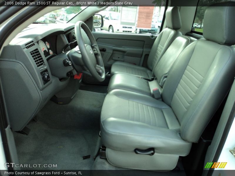 Bright White / Medium Slate Gray 2006 Dodge Ram 1500 ST Regular Cab