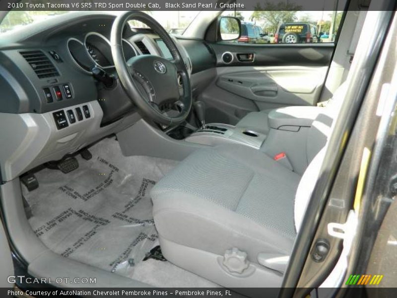 Black Sand Pearl / Graphite 2010 Toyota Tacoma V6 SR5 TRD Sport Double Cab
