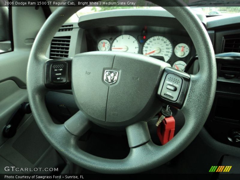 Bright White / Medium Slate Gray 2006 Dodge Ram 1500 ST Regular Cab