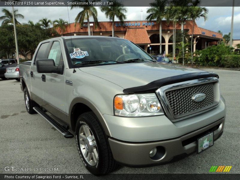 Smokestone Metallic / Tan 2006 Ford F150 Lariat SuperCrew