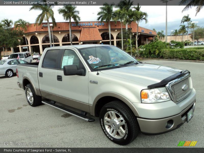 Smokestone Metallic / Tan 2006 Ford F150 Lariat SuperCrew