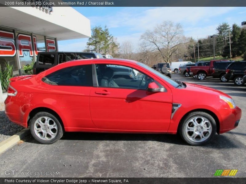 Vermillion Red / Charcoal Black 2008 Ford Focus SES Coupe