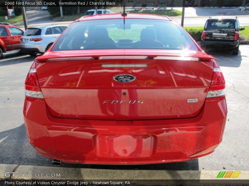 Vermillion Red / Charcoal Black 2008 Ford Focus SES Coupe
