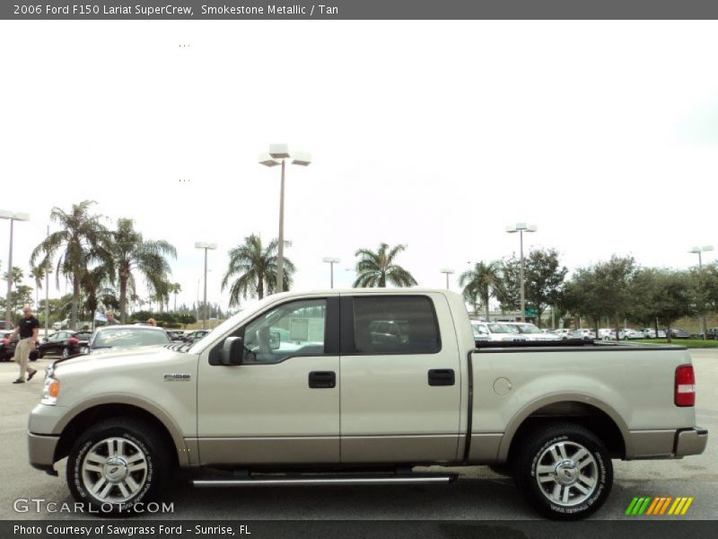 Smokestone Metallic / Tan 2006 Ford F150 Lariat SuperCrew