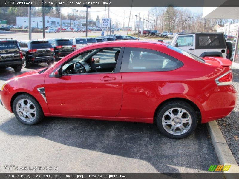 Vermillion Red / Charcoal Black 2008 Ford Focus SES Coupe